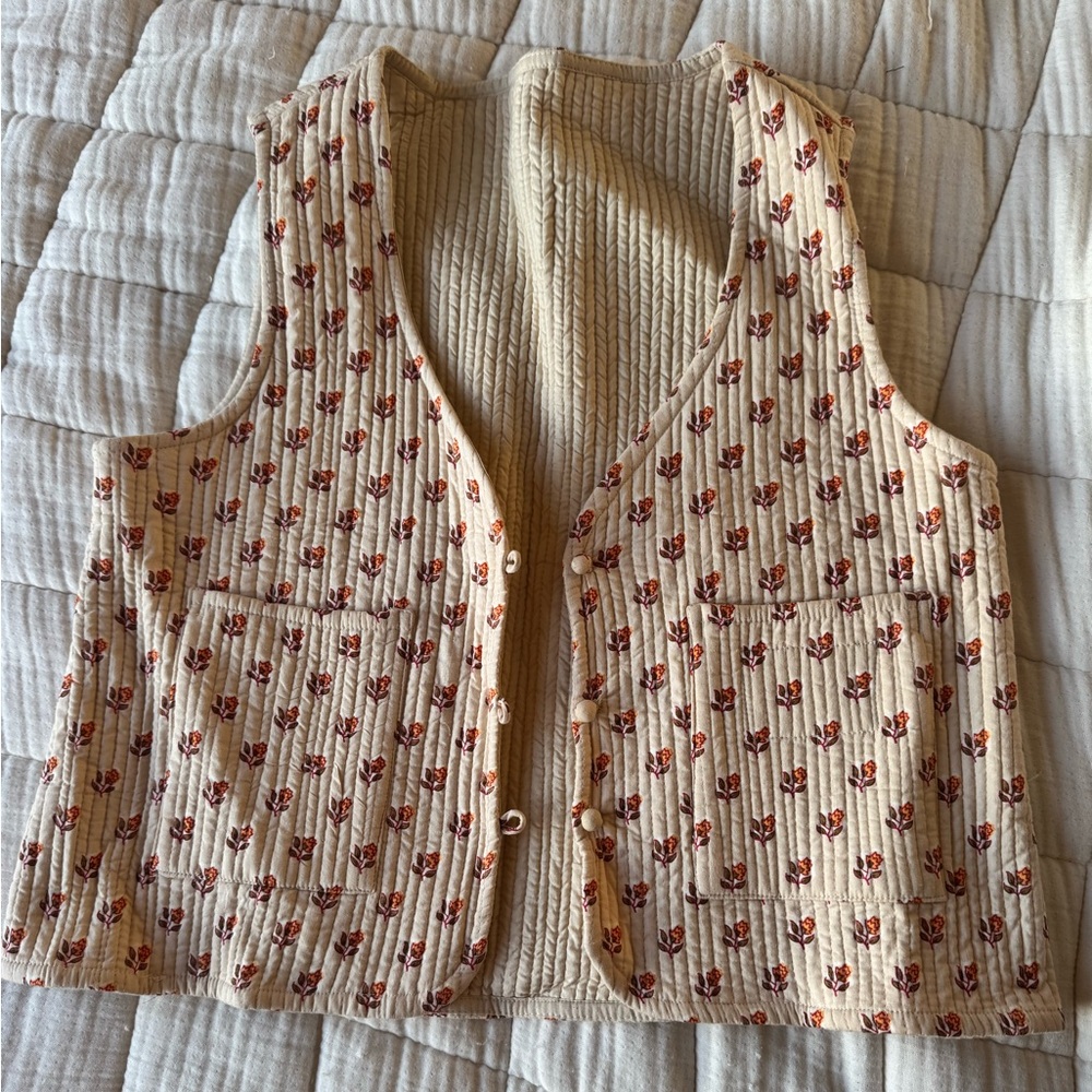 Floral Quilted Vest